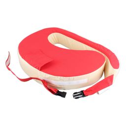 Get It 100% Cotton Breast feeding Foam Pillow Removable Cover with Zip Buckle Adjust Nursing Extra Large - Red white-image-92
