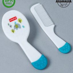 Babyhug Ergo Grip  Hair Brush & Comb Grooming Set - Blue-11