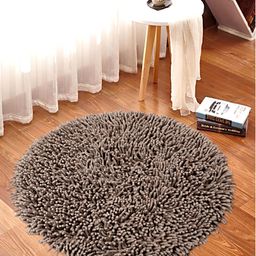 Saral Home Pure Cotton Round Shaped Shaggy Mat - Grey-image-36