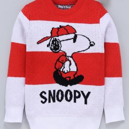 Mom's Love Full Sleeves Pullover Sweater Snoopy Design - Red-image-72