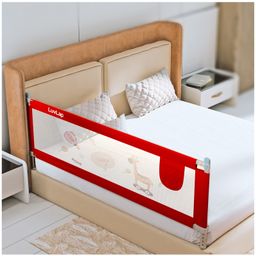 LuvLap Comfy Bed Rail Guard Animal Print - Red-5
