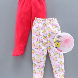 Ben Benny Bootie Leggings Pack Of 2 - Red Off White-image-69