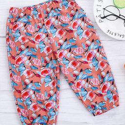 Kookie Kids Full Length Lounge Pants Flower Print - Multicolor-picture-13