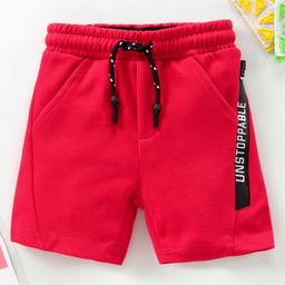 Fox Baby Mid Thigh Length Shorts - Red-image-91