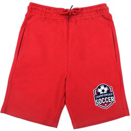 Wear Your Mind Soccer Print Detailing Shorts - Red-picture-11