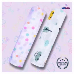 LazyToddler 100% Cotton Muslin Swaddle Wrap Pack of 2 - White-picture-36