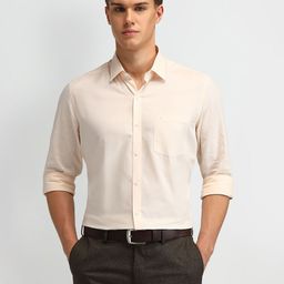 Arrow Men Cutaway Collar Micro Ditsy Printed Cotton Slim Fit Formal Shirt-image-34