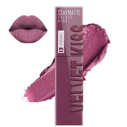 krayons Velvet Kiss Non Transfer Liquid Lipstick With Jojoba Oil - 3.5 ml Orchid Love 06-image-125