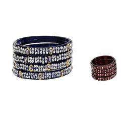SOMIL Set of 20 Blue Alloy Bangles-image-80
