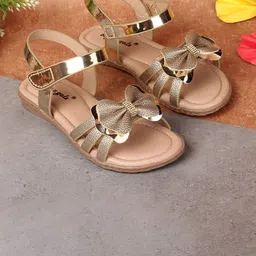 BOYZ N GALZ Girls Embellished Open Toe Flats With bow-12