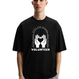 Fashnobic Men Typography Printed Round Neck Cotton Oversized T-shirt-image-8