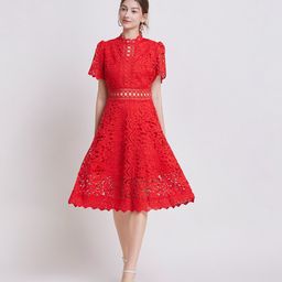 JC Collection Women Self Design Fit and Flare Midi Dress-58