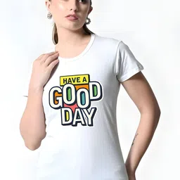 SZN Women Typography Printed T-shirt-picture-34