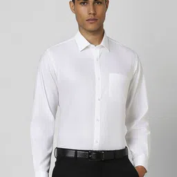 Van Heusen Men Spread Collar Solid Cotton Slim Fit Formal Shirt-picture-19