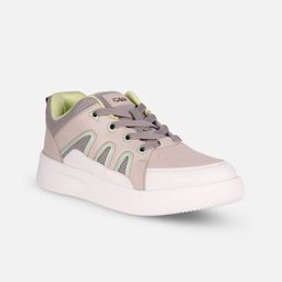 iD&U Women Colourblocked Leather Sneakers With Laser Cuts-image-14