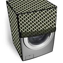 The Furnishing Tree Washing Machine Cover Check Coffee Compatible for Samsung 7 Kg Fully-Automatic-image-58