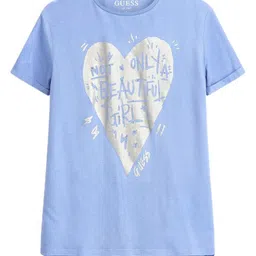 GUESS kids Girls Typography Printed Round Neck T-shirt-picture-11