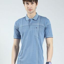 Monte Carlo Men Checked Polo Collar Pockets T-shirt-image-33