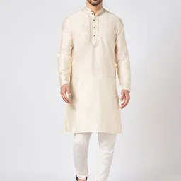 indus route by Pantaloons Men Embroidered Thread Work Kurta-image-62