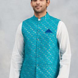 Fabindia Block Printed Nehru Jacket-picture-2