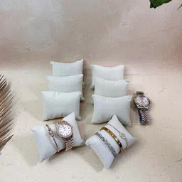 La Trove Pack Of 8 White Velvet Watch Organizer Pillow-picture-13