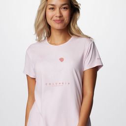 Columbia Women Typography Printed Round Neck Slim Fit T-shirt-50