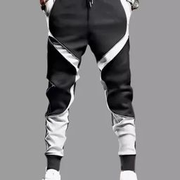 RusticBlooms Men Colourblocked Mid Rise Joggers-image-91
