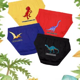 NUSYL Boys Pack Of 4 Printed Cotton Basic Briefs NUBCBRFPO4.0047-image-115