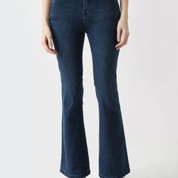Kraus Jeans Women Flared High-Rise Light Fade Jeans-image-47