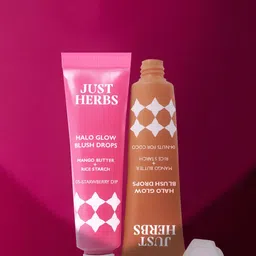 Just Herbs Halo Glow  Set Of 2 Duo Blush- 10ml each-Nuts For Coco-Strawberry Dip-04-05 image 1