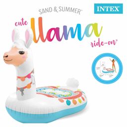 Intex Inflatable Llama Pool Float - Peach Blue image 2