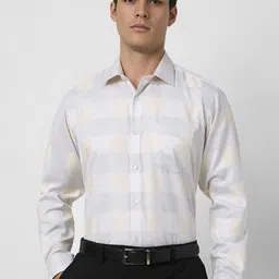 Van Heusen Men Regular Fit Spread Collar Textured Cotton Formal Shirt-image-27