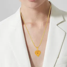 ADMIER Gold-Plated Heart Shaped Pendants with Chains image 4