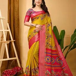 KALINI Woven Design Silk Blend Designer Saree-picture-12