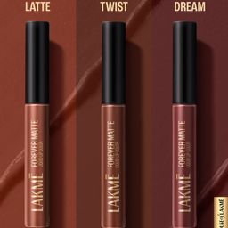 Lakme Forever Matte Long Stay Light-Weight Liquid Lipstick Trio 16.8ml - Nude Moods image 3