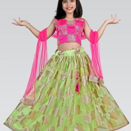D9 KIDS Girls Printed Ready to Wear Lehenga & Blouse With Dupatta-46