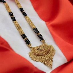 TKRB SALES Gold-Plated Artificial Stones and Beads Mangalsutra image 2