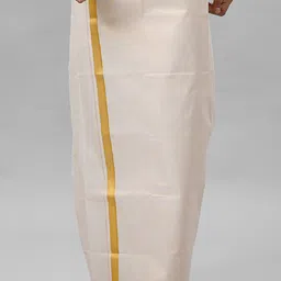 Ramraj Men Zari Border Tissue Dhoti-50