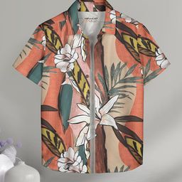 HELLCAT Boys Spread Collar Floral Printed Cotton Casual Shirt-image-34