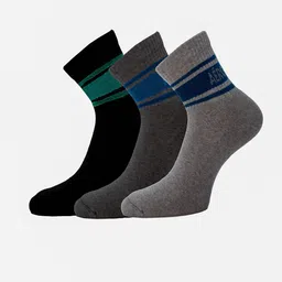 Aeropostale Men Pack Of 3 Striped Flat Cushion Ankle-Length Socks-30