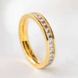 VIARI ACCESSORIES Gold-Plated & Artificials Stone-Studded Adjustable Finger Ring-image-84