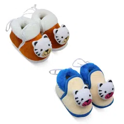 NESKA MODA Kids Pack of 2 Cotton Booties-39