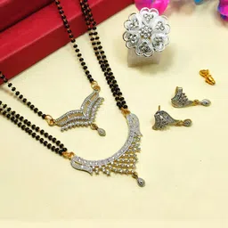 DIVYANSHI COLLECTION Women Pack Of 4 Silver Plated Jewellery Set-20