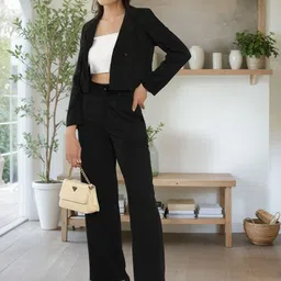 Kotty Lapel Collar Long Sleeves Coat With Trouser image 2