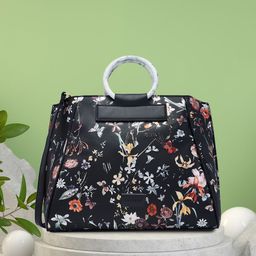 Caprese Floral Printed PU Structured Handheld Bag with Quilted-image-30