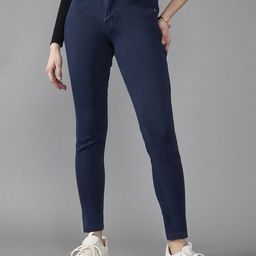 DOLCE CRUDO Women Skinny Fit Slash Knee Stretchable Jeans-picture-18