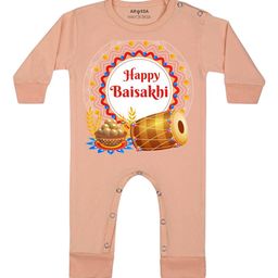 Arvesa Happy Baisakhi Printed Bodysuit-image-27