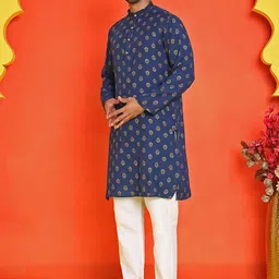 Anouk Men Ethnic Motifs Printed Regular Kurta with Pyjamas image 3