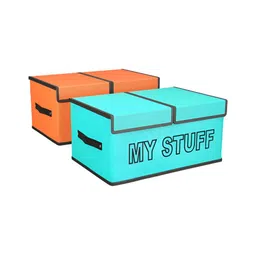 Aura Orange & Green 2 Pieces Drawer Organisers-1