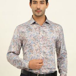 JADE BLUE Men Slim Fit Spread Collar Floral Printed Formal Shirt-image-8